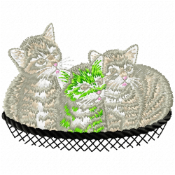 Cats Embroidery Design 10 Cats Embroidery Design 10